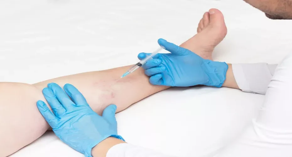 علاج دوالى الساقين بالحقن بدون جراحة