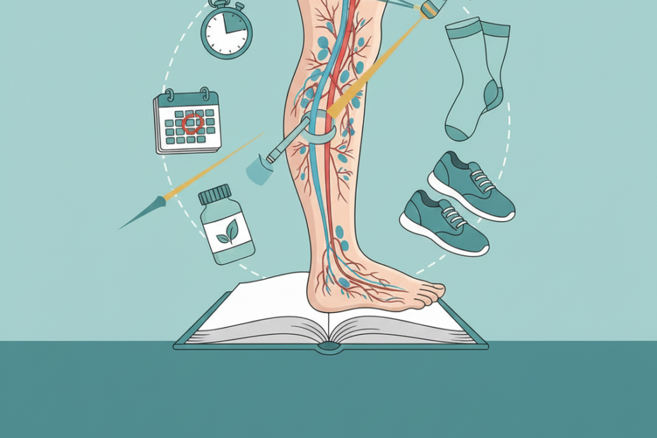 مدة التعافي بعد علاج دوالي الساقين بالليزر أو التردد الحراري (دليل شامل + نصائح مجرّبة)